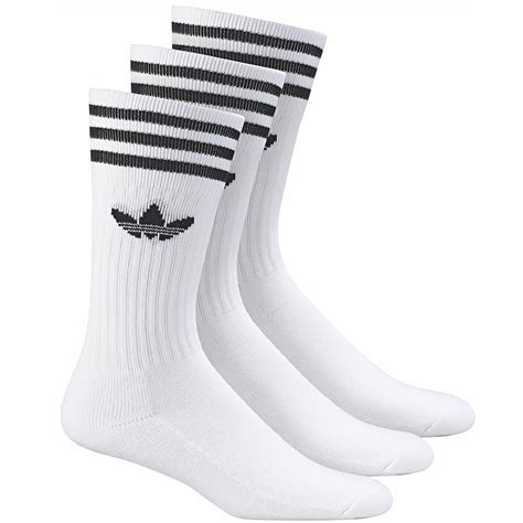 adidas unisex solid crew socken 3er pack weiß|Adidas 3er Pack Solid Crew .